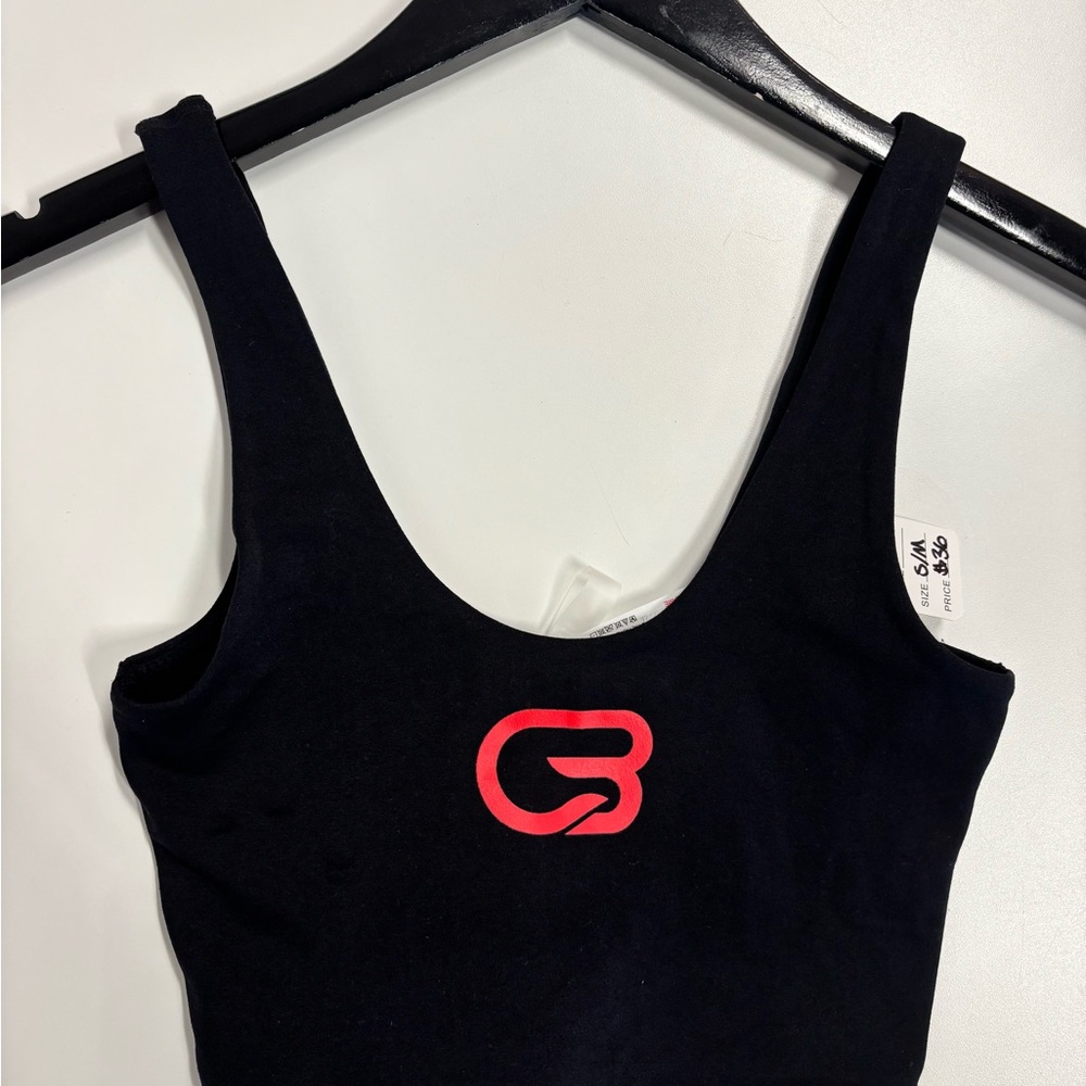 Cyclebar Black Tank with Red logo